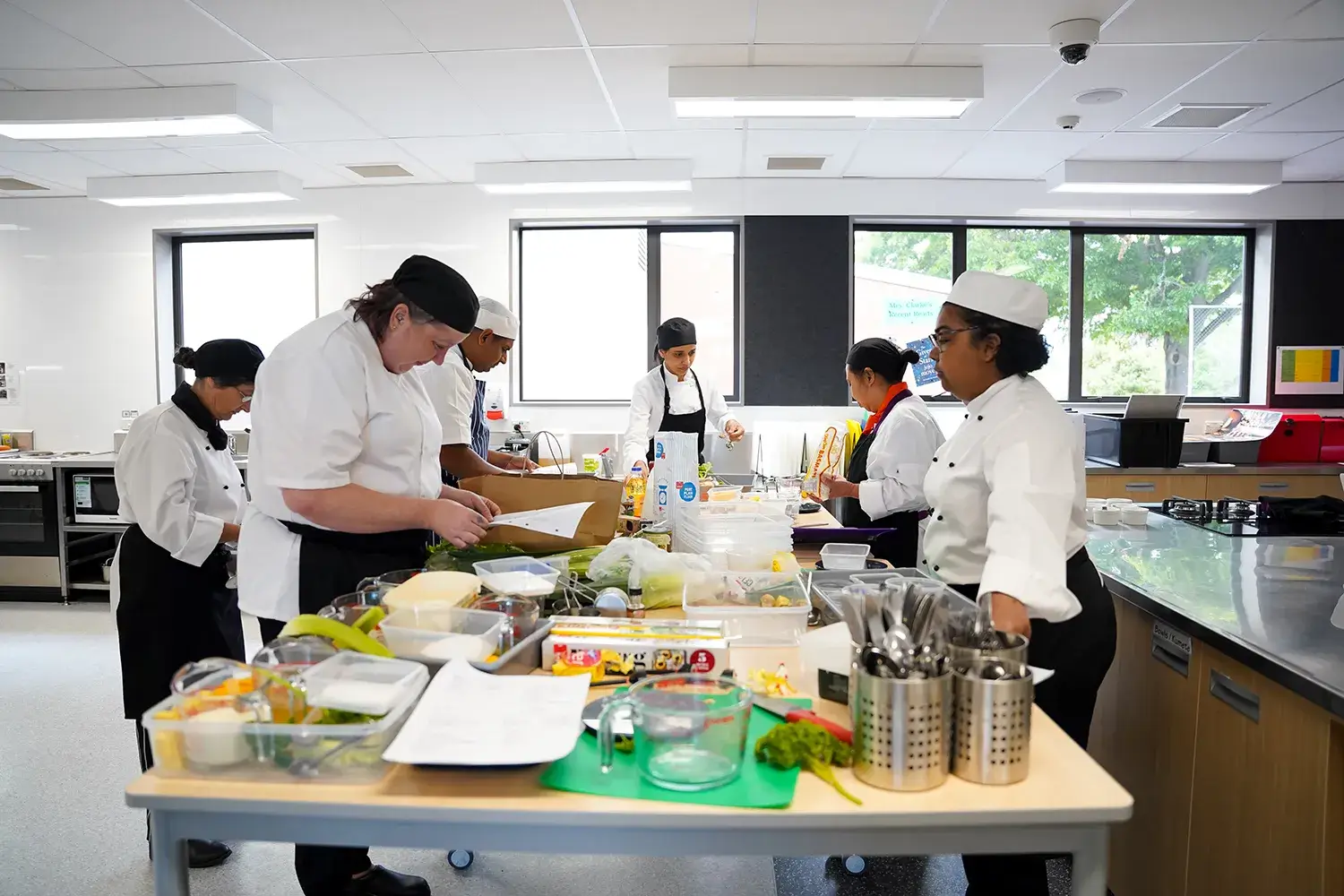 Chef demonstrating technique
