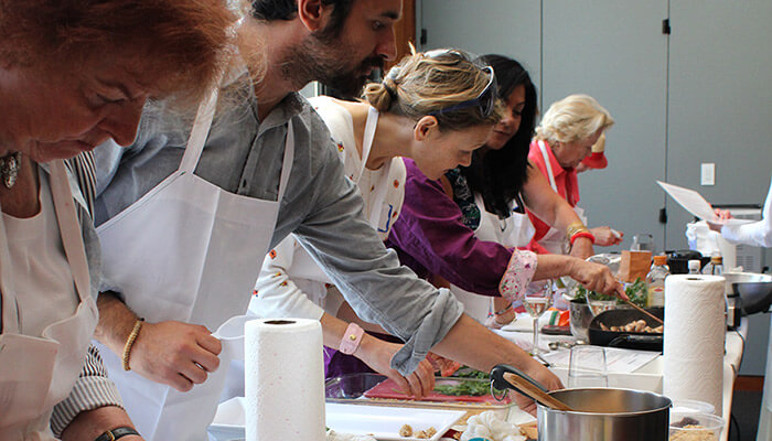 Cooking together in class